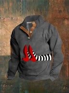 Men's Halloween Stand Collar Sweatshirt