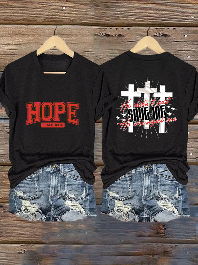 Women's Faith CROSS Print Short Sleeve T-Shirt