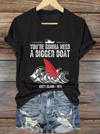 Women's Amity Island 1975 Print T-shirt