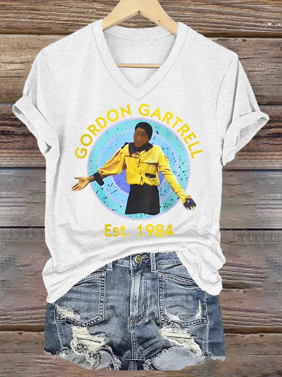 Women's Retro 80s Show Gordon Gartrell Est.1984, R.I.P Malcolm-Jamal Warner Memorial Print T-Shirt