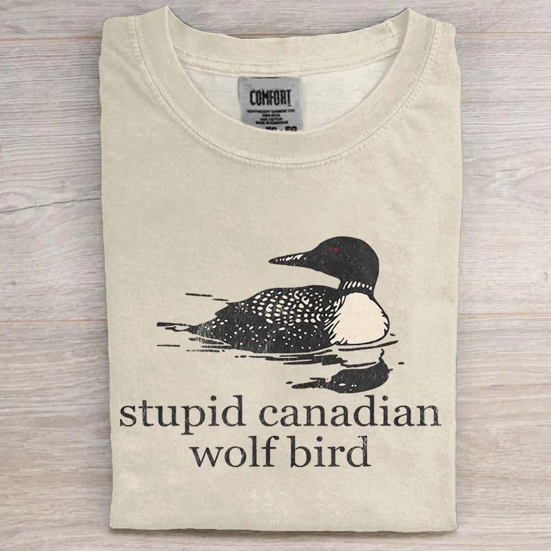 Women's political-themed round neck printed casual T-shirt