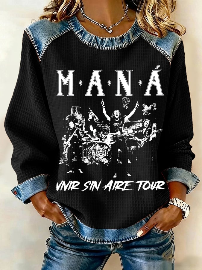 Women's Music Pattern Print Sweatshirt