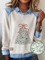 Women's FDT Christmas Tree Print Sweatshirt