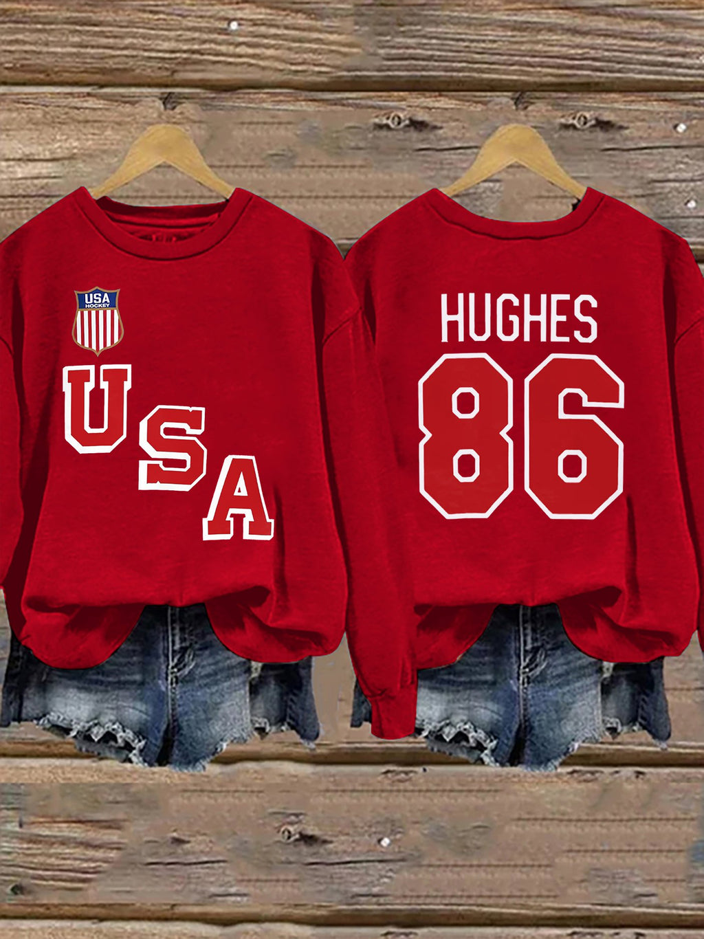 Women's  Hockey Print Sweatshirt