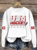 Women's  Hockey Print Sweatshirt