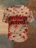Men's Casual Retro Bloodstained T-Shirt