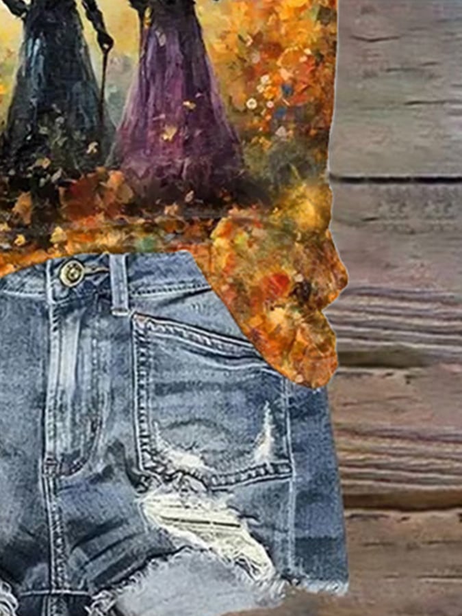 Women'S Witch Print Shirt