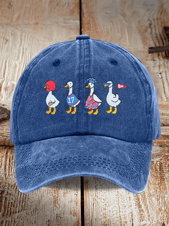 Football-patterned baseball cap