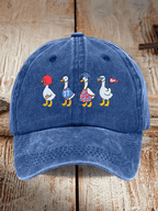 Football-patterned baseball cap