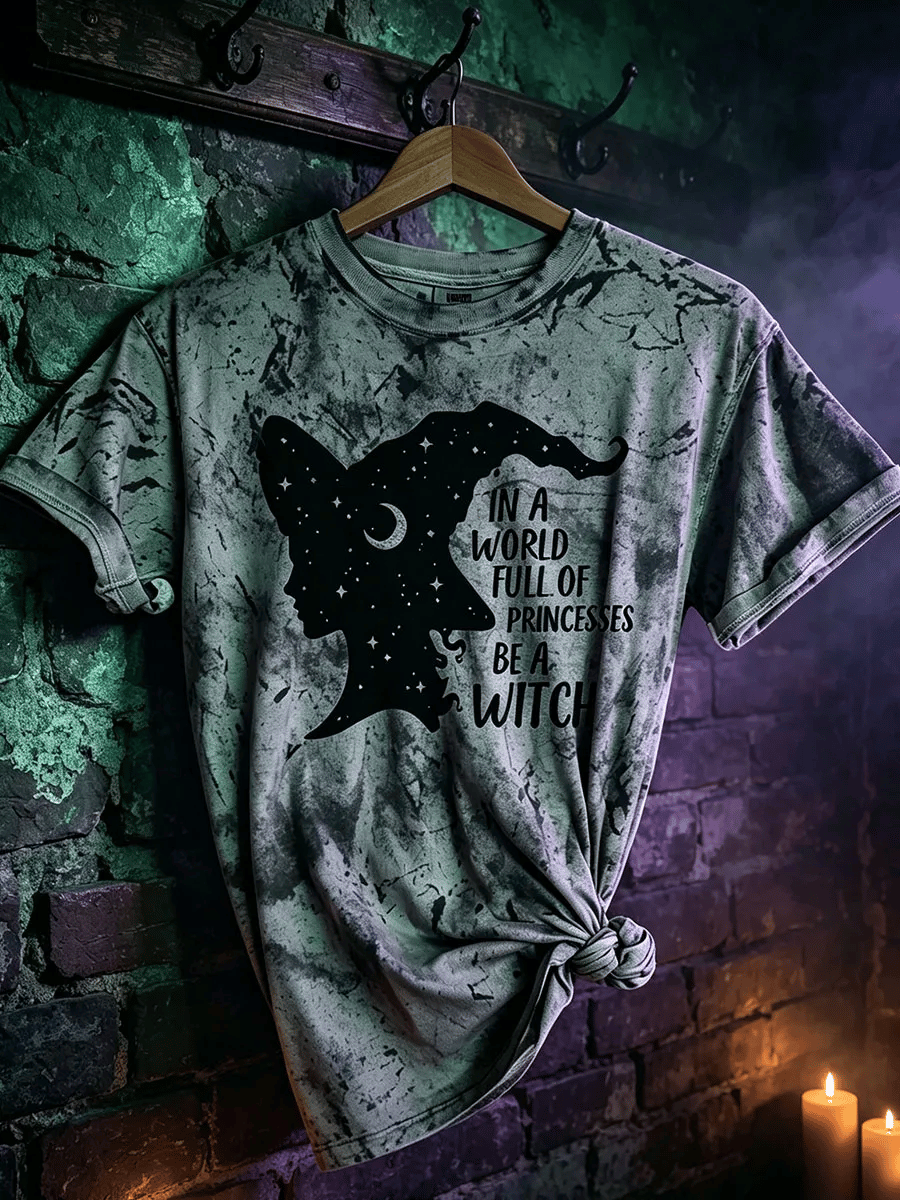 Women's Halloween Witch Print T-Shirt