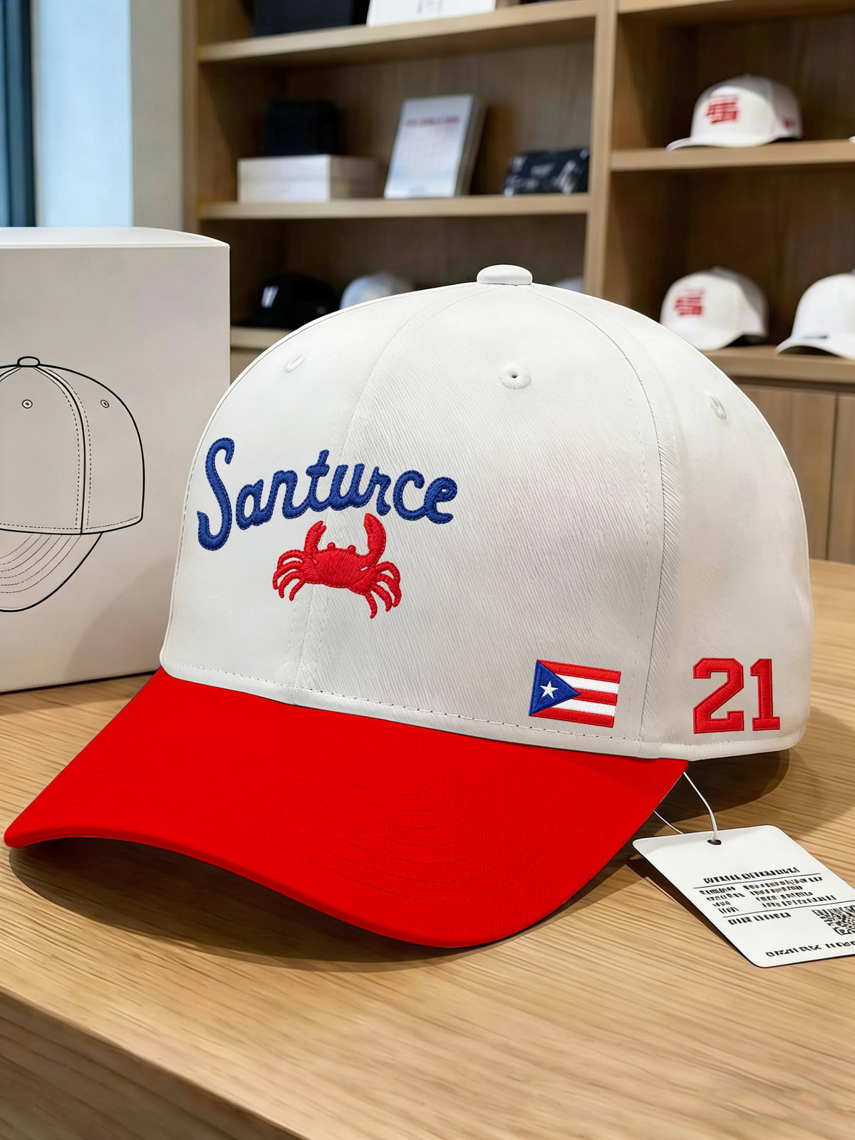 Puerto Rico Basketball Printed Baseball Cap