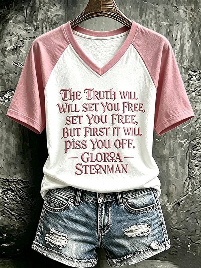Women's The Future Depends Entirely On What Each Of Us Does Every Day  Print Casual T-shirt