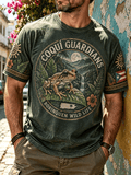 Men's Puerto Rican Art Printed Casual Tops
