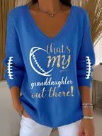 Women's That's My Granddaughter Out There Print  Long-Sleeved T-Shirt