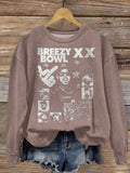 Breezy Bowl Tour Printed Long Sleeve Casual Top