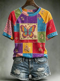 Women's Print Round Neck T-shirt