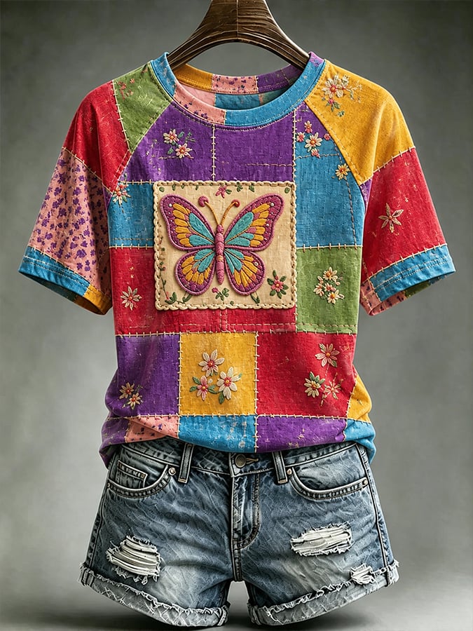 Women's Print Round Neck T-shirt