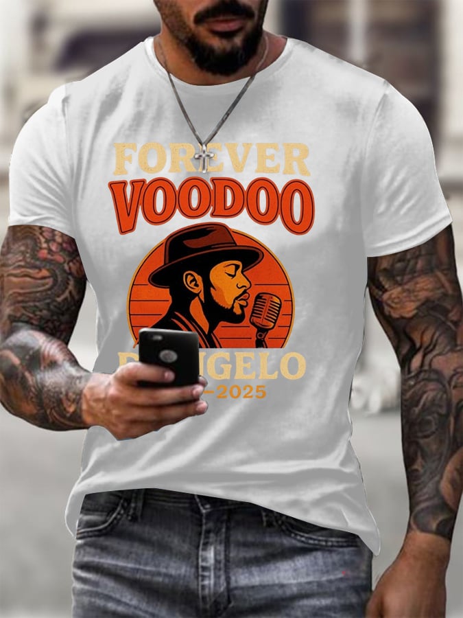 Men's Commemorative Print Casual T-Shirt