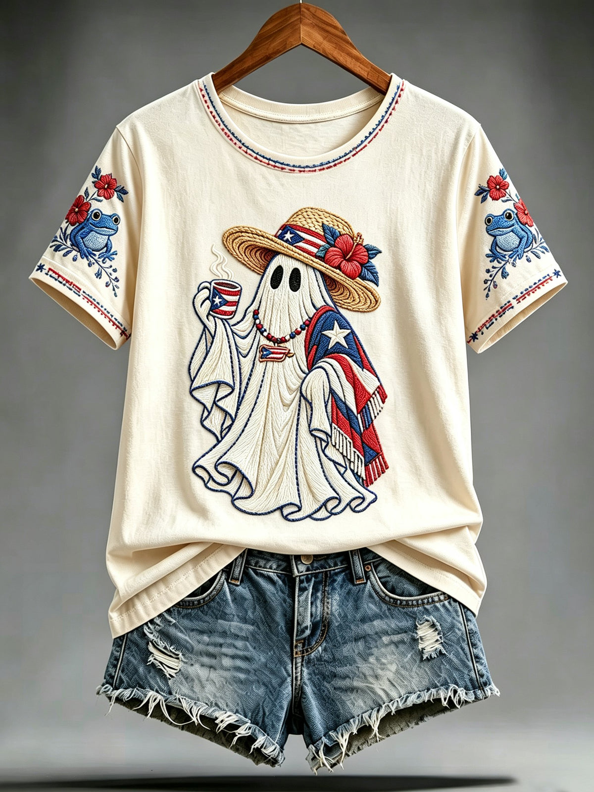 Women's Halloween In Puerto Rico Print T-Shirt