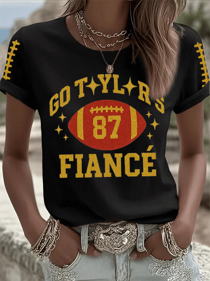 Women's Hot Spot Print Crew Neck T-Shirt