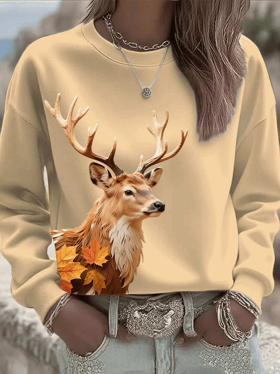 Women's Casual Autumn Animal Print Sweatshirt