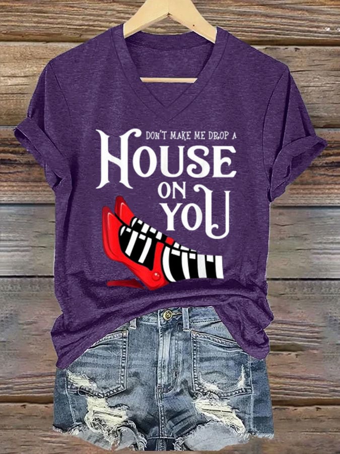 Women's Halloween Printed Casual T-Shirt