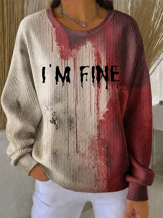 Women'S Casual Printed Sweatshirt