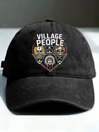 Retro Village Print Baseball Cap