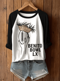 Puerto Rico Singer Benito Bowl Printed Raglan T-shirt