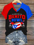 Puerto Rico Singer Benito Bowl Printed T-shirts