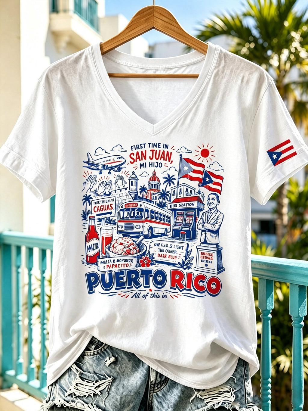 Women's Puerto Rico Print T-shirt