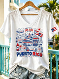 Women's Puerto Rico Print T-shirt