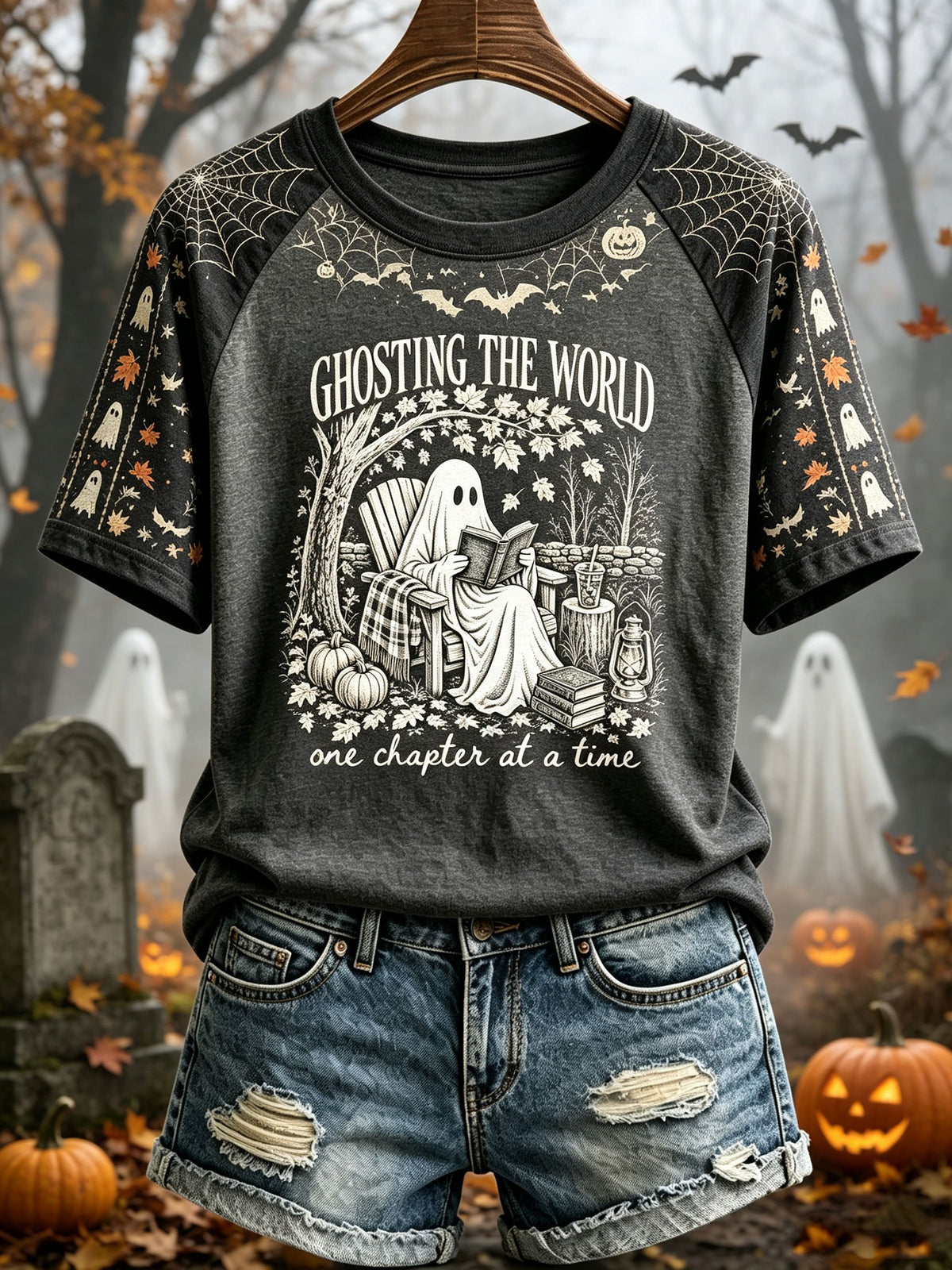 Women's Halloween Art Print T-Shirt