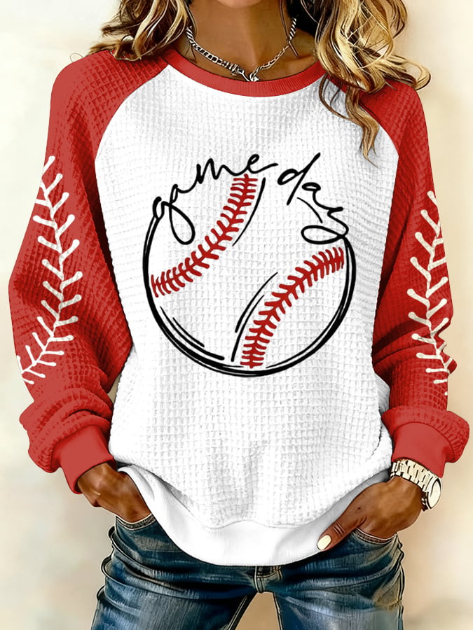 Women's Retro Baseball Game Day  Sweatshirt