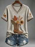 Women'S Casual Autumn Printed T-Shirt