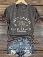 Women'S Sassenach Est.1743 Clan Fraser Print T-Shirt
