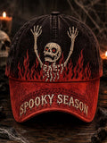 Retro Halloween Spooky Season Art Printed Baseball Cap