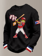 Men's Baseball Printed Waffle Top