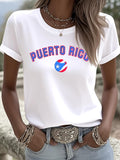 Women's Printed Round Neck T-Shirt