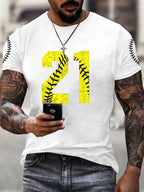Men's Puerto Rico Baseball Print Short-Sleeve T-Shirt