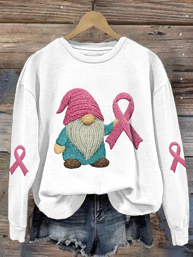 Women's Breast Cancer Awareness Print Comfort Sweatshirt