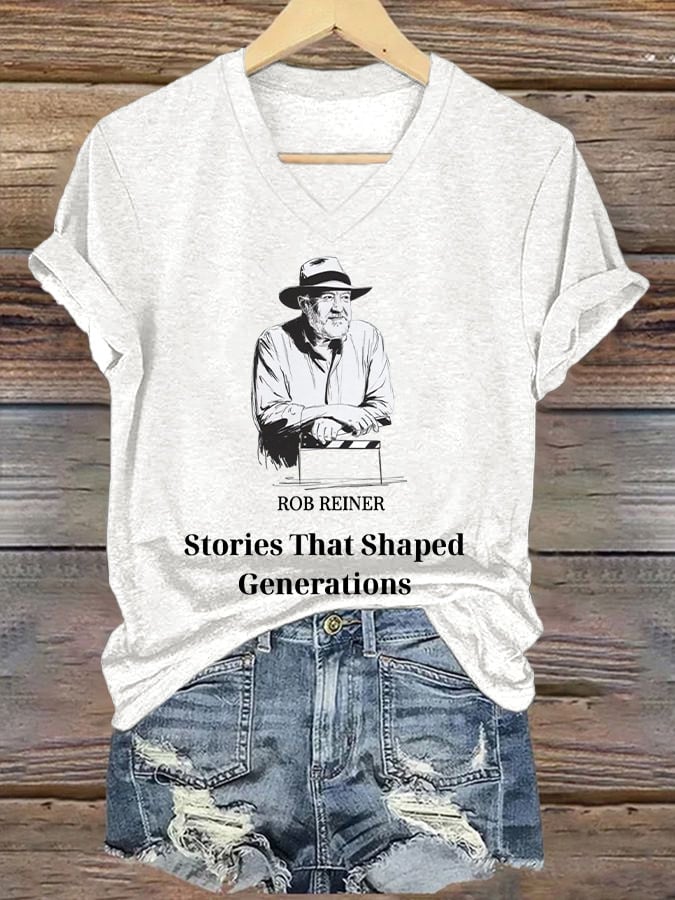Women's Stories That Shaped Generations Print V Neck T-shirt