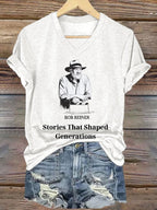 Women's Stories That Shaped Generations Print V Neck T-shirt