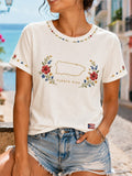 Women's Casual Short-Sleeve Top with Puerto Rico Print
