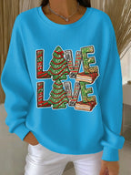 Women's Christmas Tree Print Sweatshirt