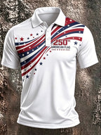 Men's USA 1776-2026 Freedom Printed Polo Shirt