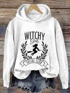 Women's Halloween Witchy Vibes Spooky Printed Hoodie