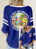 Women‘s Puerto Rico Printed Long Sleeve Top