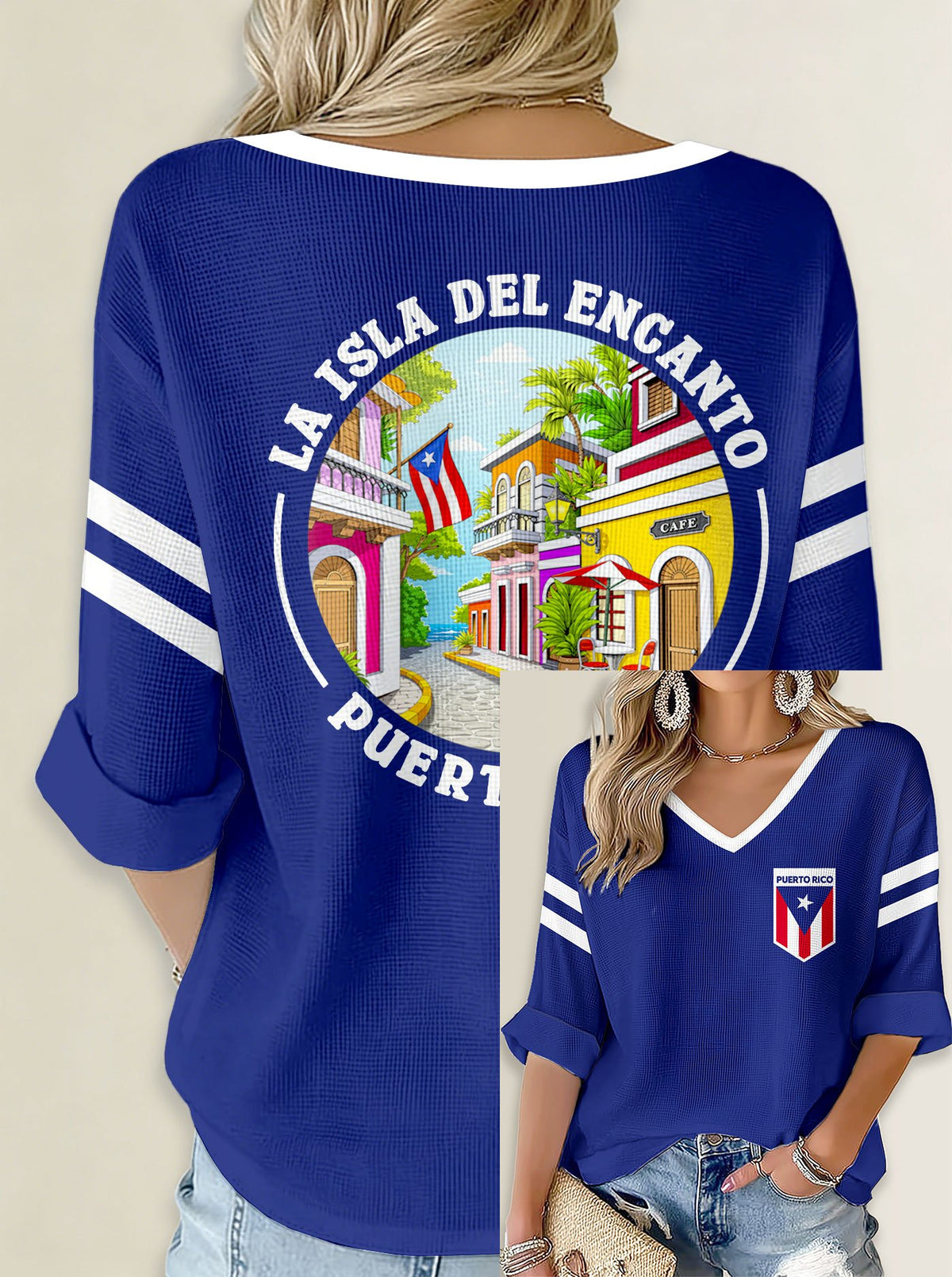 Women‘s Puerto Rico Printed Long Sleeve Top