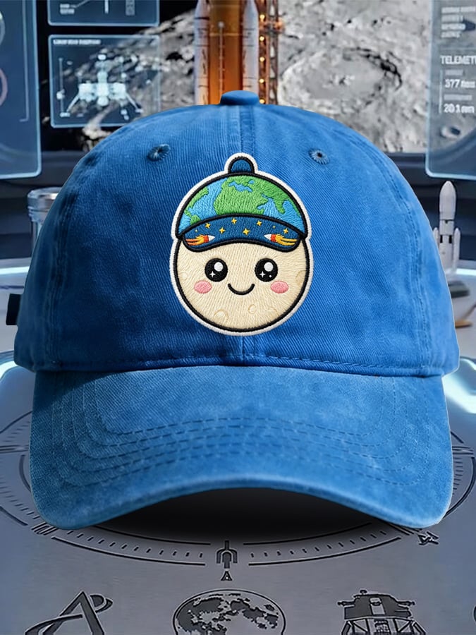 Unisex  Artemis II  Print  Washed Cotton Cap